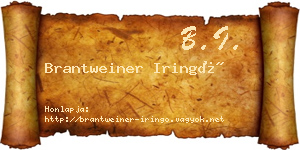 Brantweiner Iringó névjegykártya